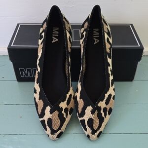 MIA Black and Tan Leopard Print Heels